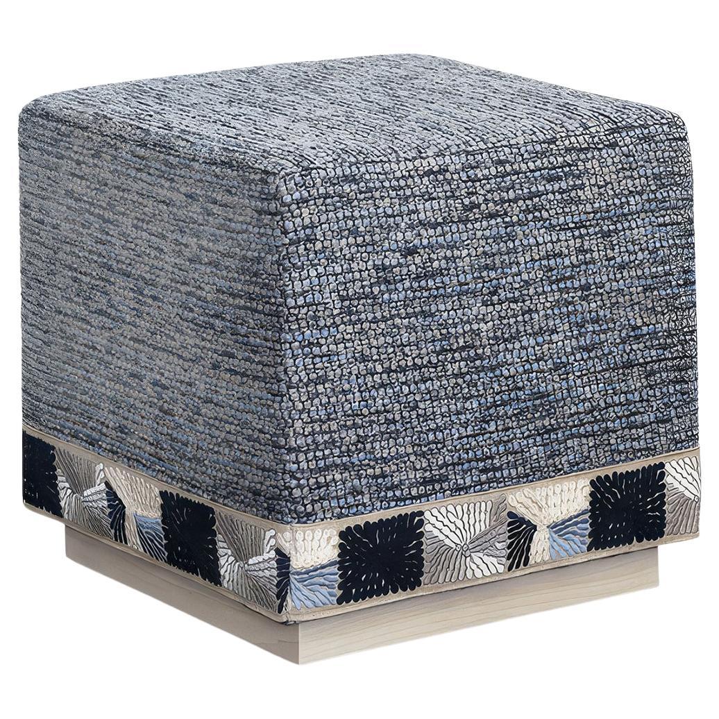 Otomana Cubo Azul Océano