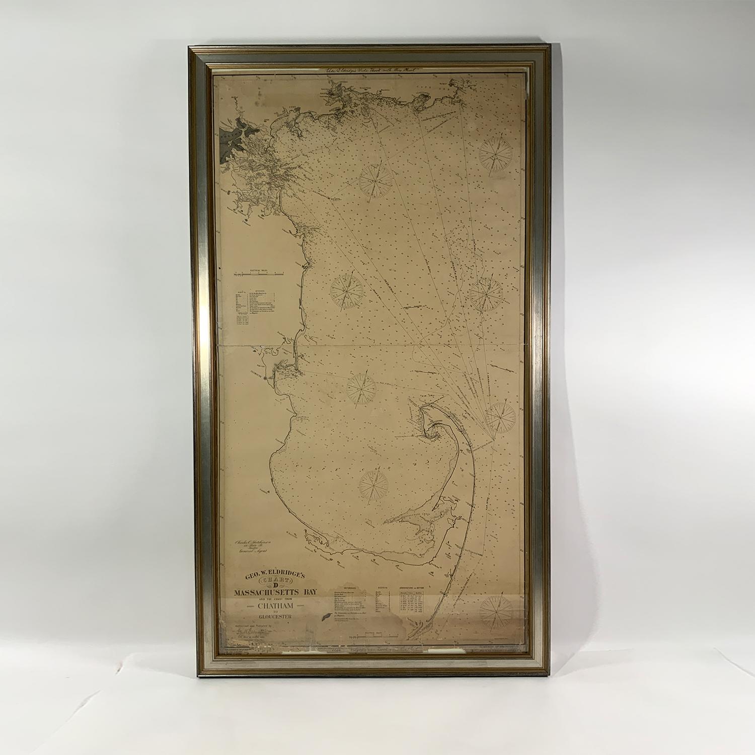 Cape Cod Bay chart from 1907 by George W. Eldridge. This is chart 