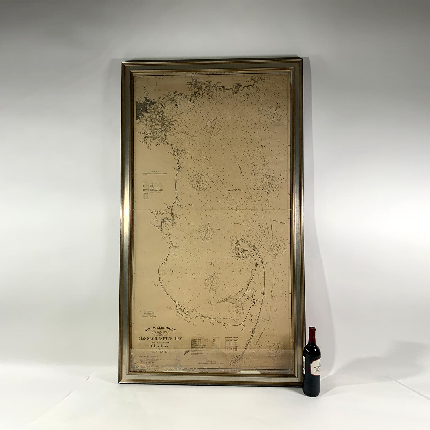 North American Ocean Chart Of Massachusetts Bay For Sale