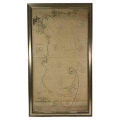 Antique Ocean Chart Of Massachusetts Bay
