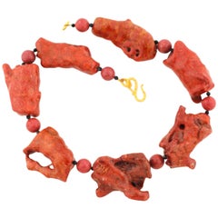 Ocean Coral with Gold-Plated Clasp