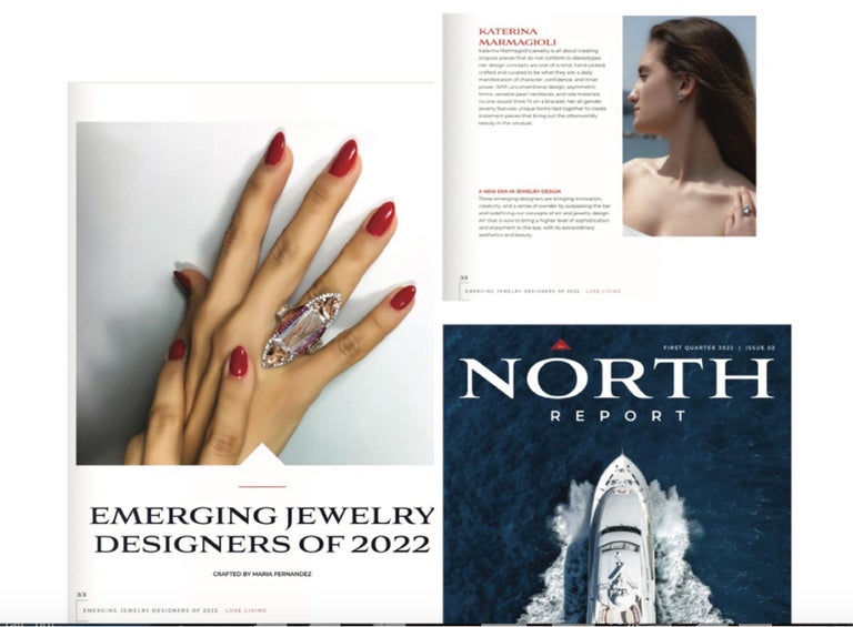 Ocean Dive Gold Ring with Coloured Gemstones and Diamonds For Sale at