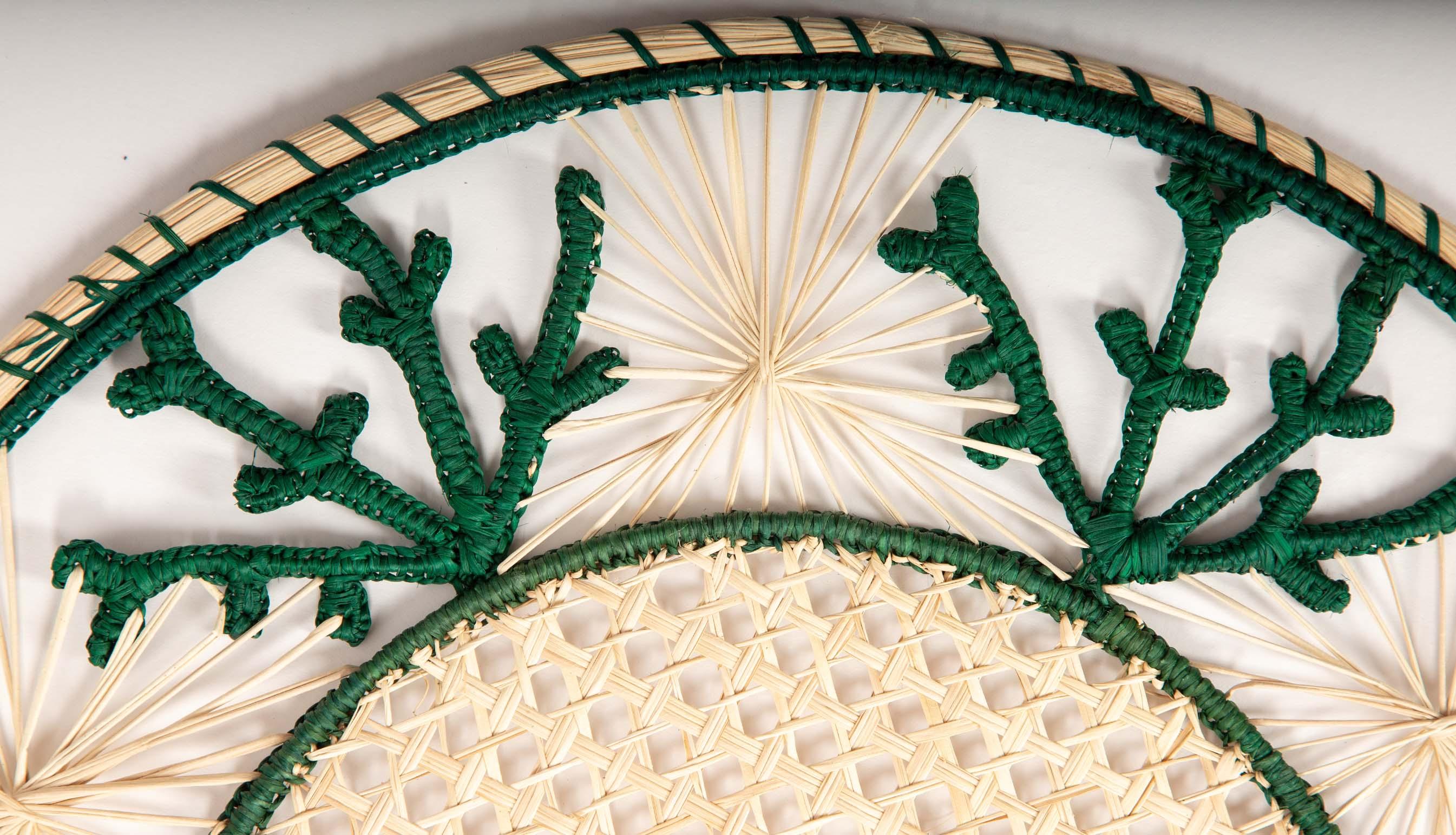 Colombian Ocean Elegance: Forest Green Coral Placemats, 15.5