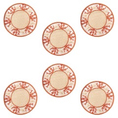 Ocean Elegance: Iraca Fiber Coral Placemat, 15.5"