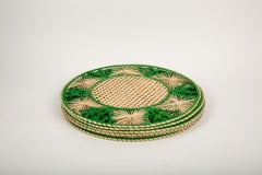 Ocean Elegance: Malachite Color Coral Placemats, 15.5