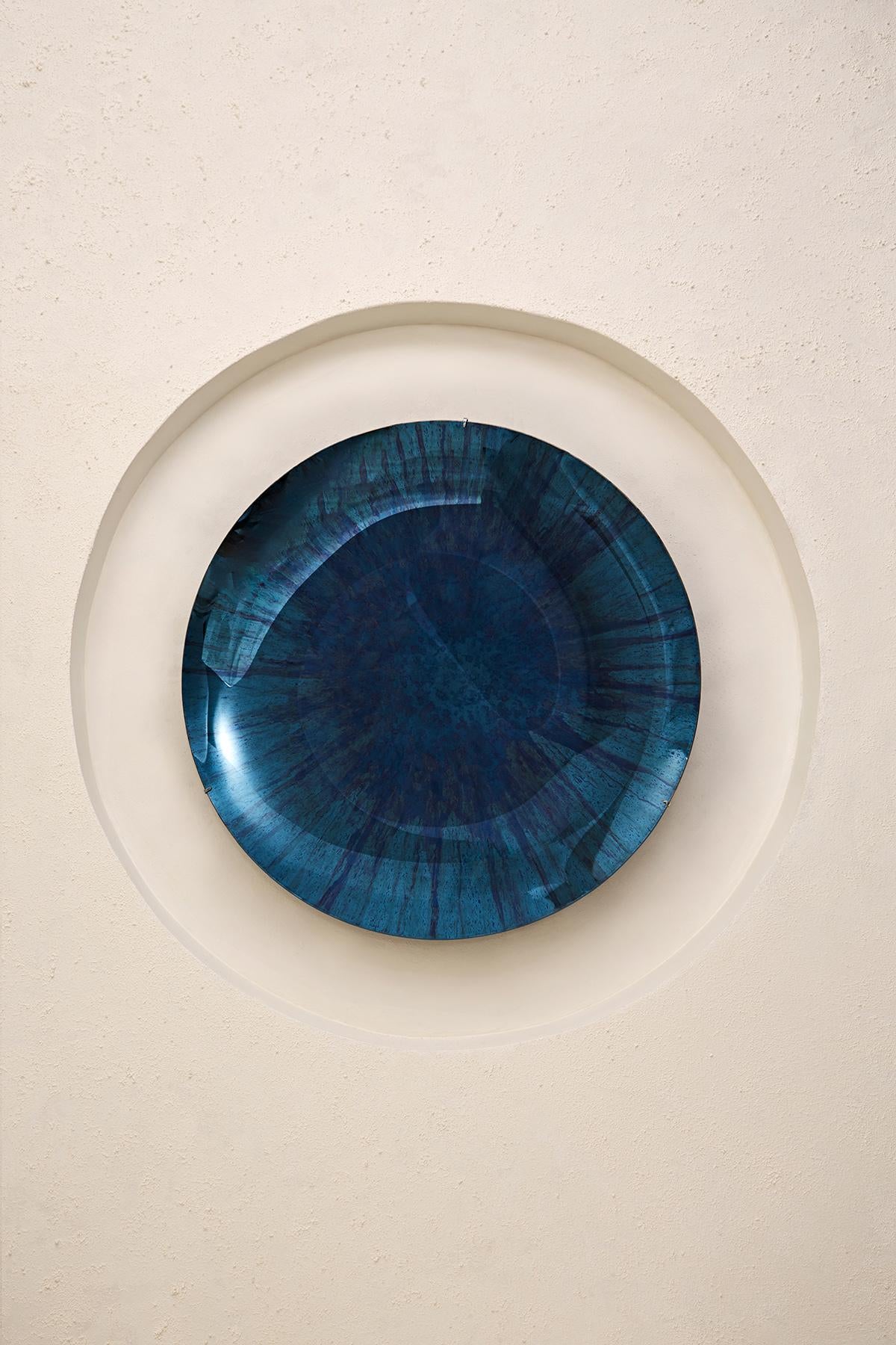 Limited Edition Ocean Eye Nebula Concave Multicolor Oxidized Mirror by Homa
Dimensions: D 97 x H 7 cm
Materials: Concave Oxidized Mirror, Hanger: Brass.

HOMA is a contemporary design atelier based in Istanbul. The atelier’s trademark processes are