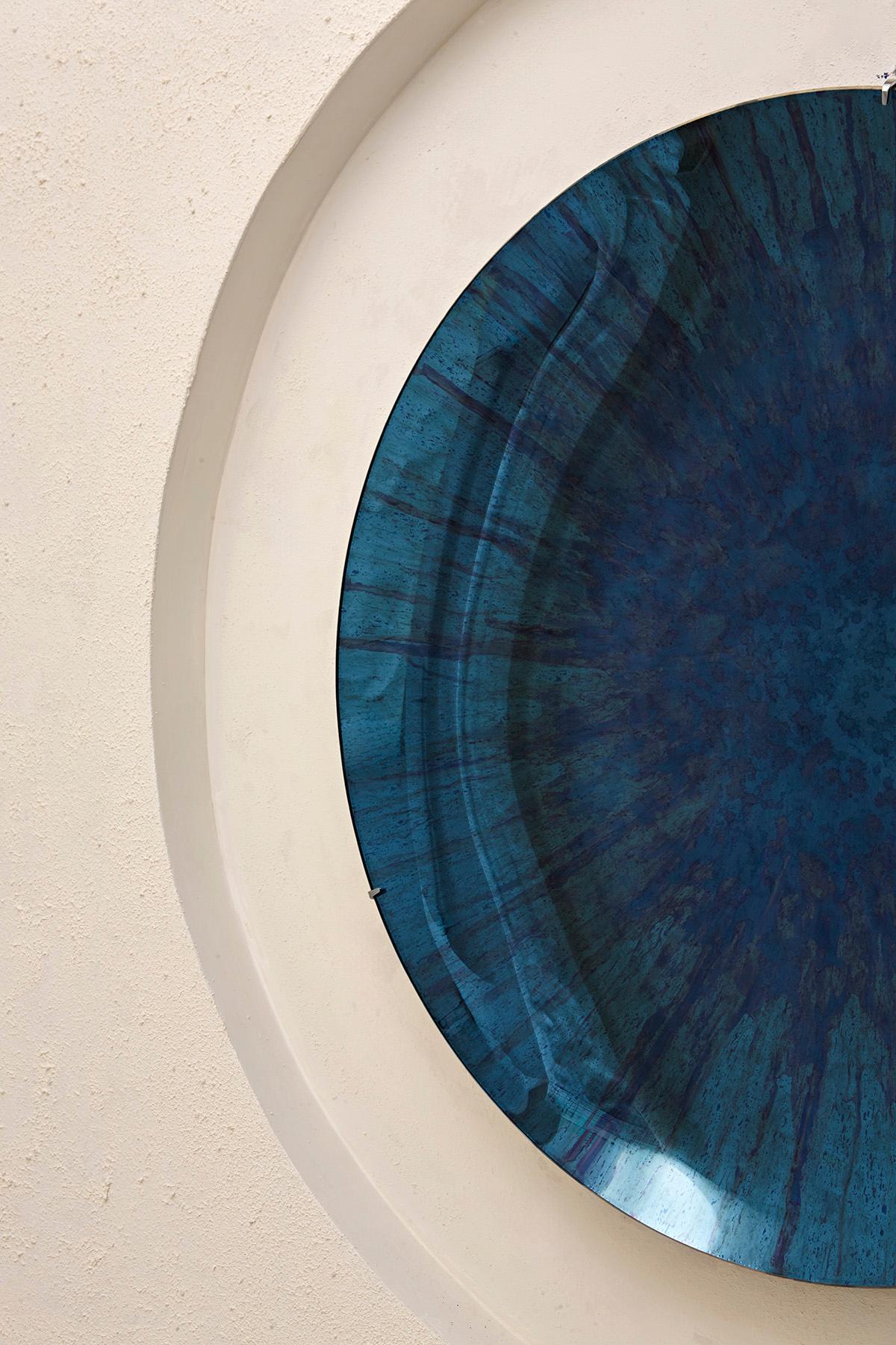 Post-Modern Limited Edition Ocean Eye Nebula Concave Multicolor Oxidized Mirror by Homa For Sale