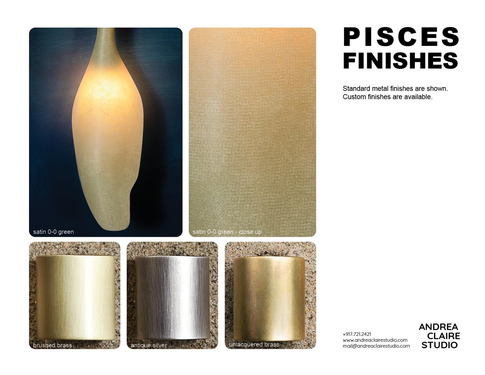 Hand-Crafted Pisces: The Jacob Sconce by Andrea Claire Studio For Sale