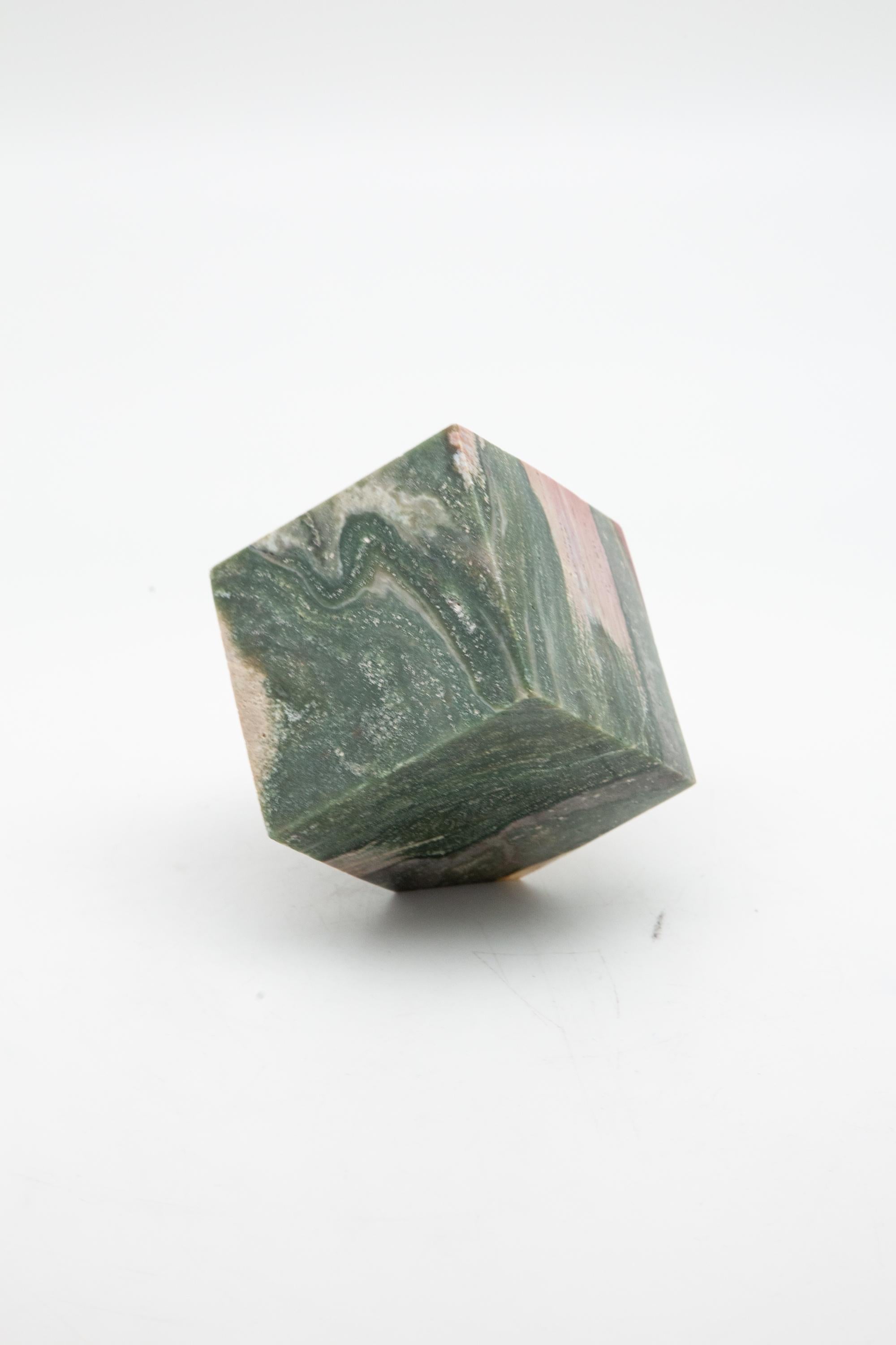 Contemporary Ocean Jasper Cube