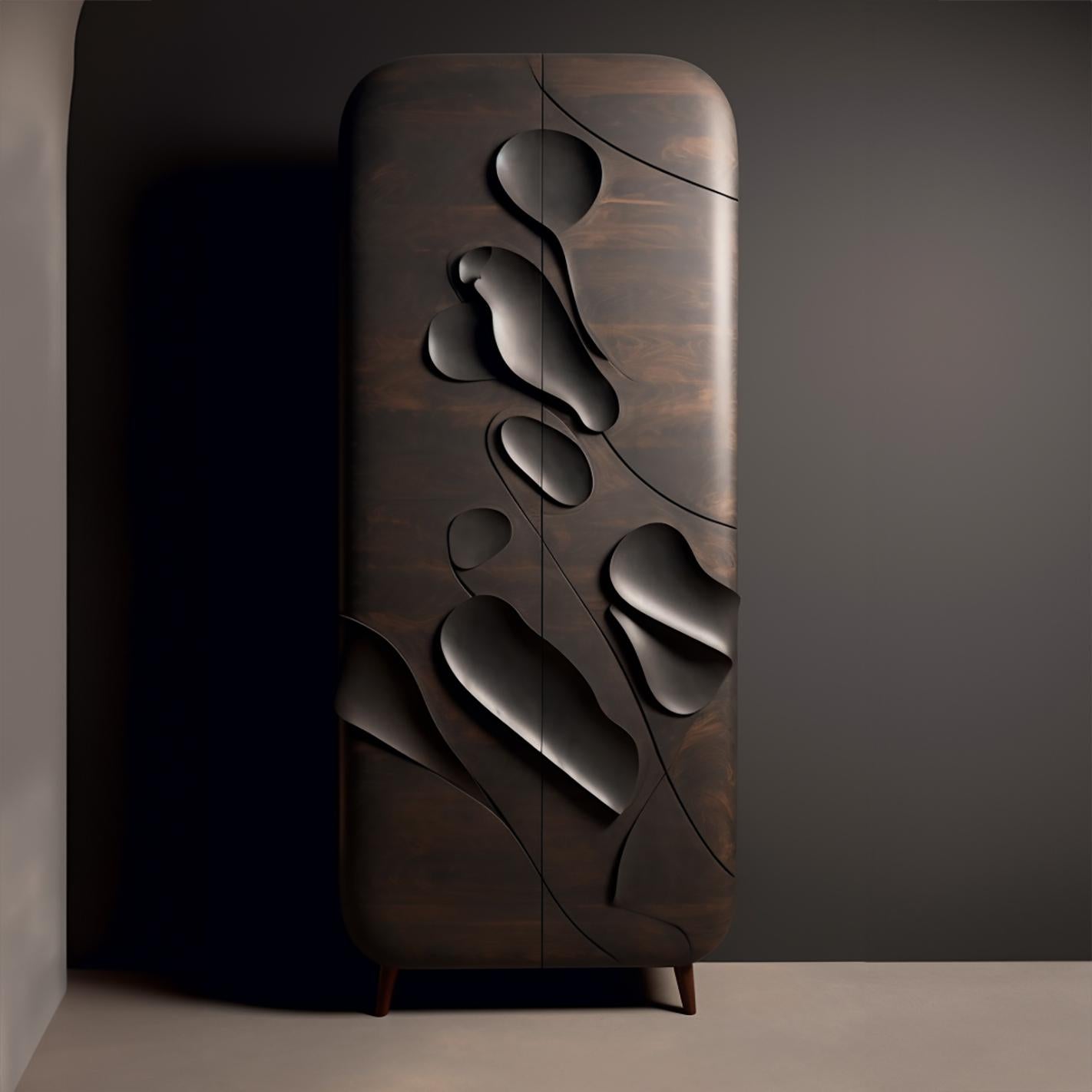 Modern Ocean Oak Sculptural cabinets For Sale