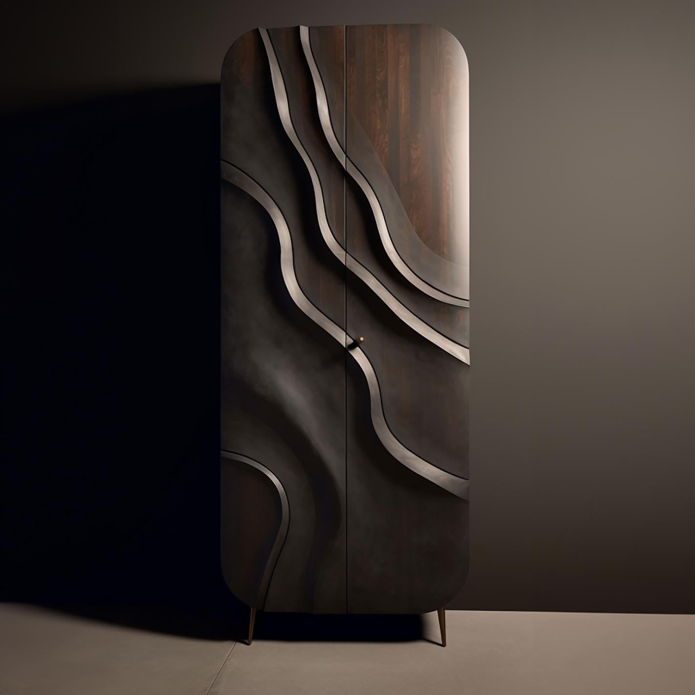Contemporary Ocean Oak Sculptural cabinets For Sale