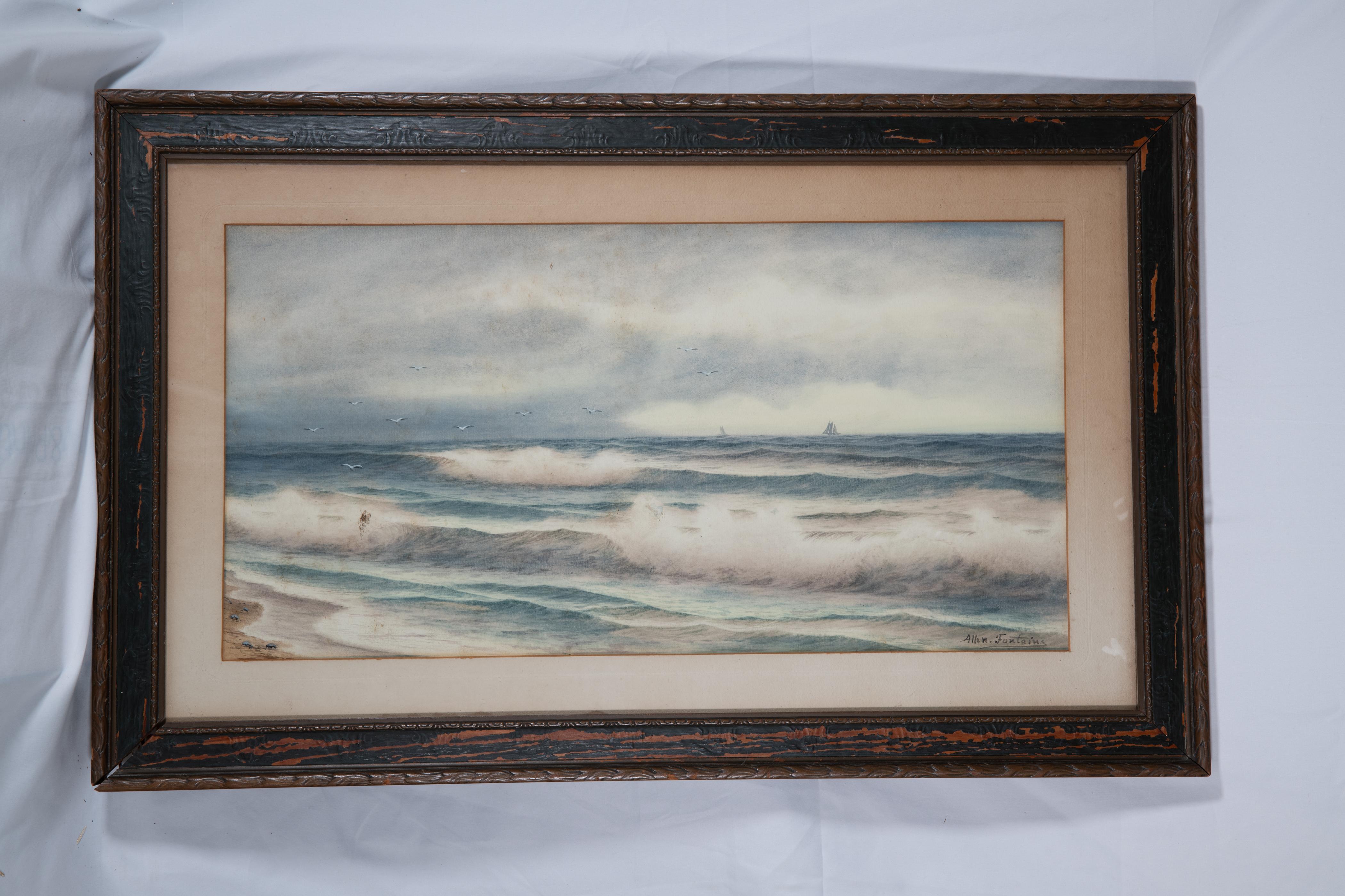 American Ocean Painting by Allen Fontaine (1861-1962) For Sale
