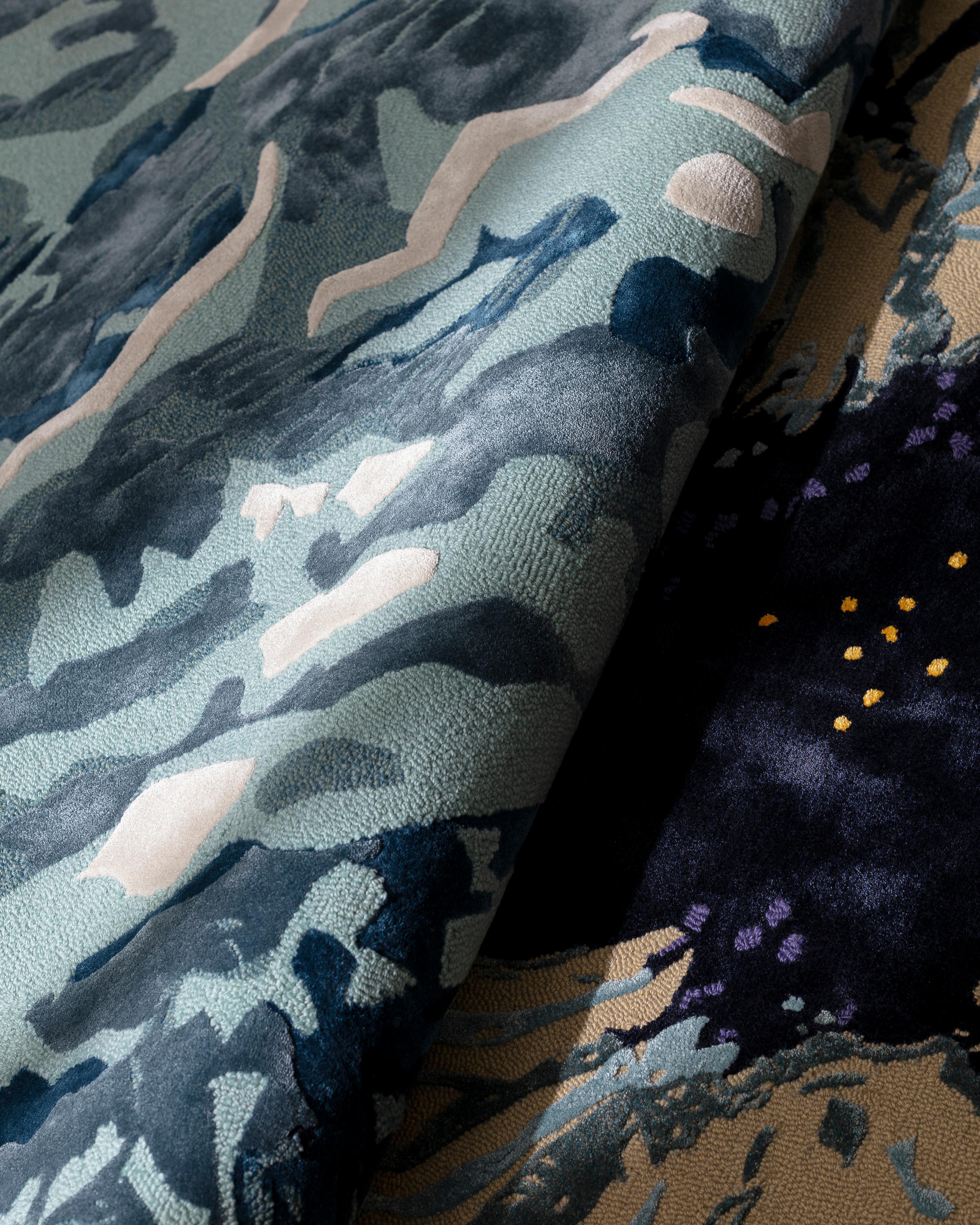 Norvégien Tapis Ocean par Volver Studios en vente