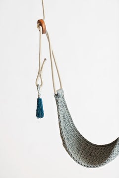 Ocean Saddle Swing Handmade Crochet Outdoor UV Protected Textile Hammock Seat