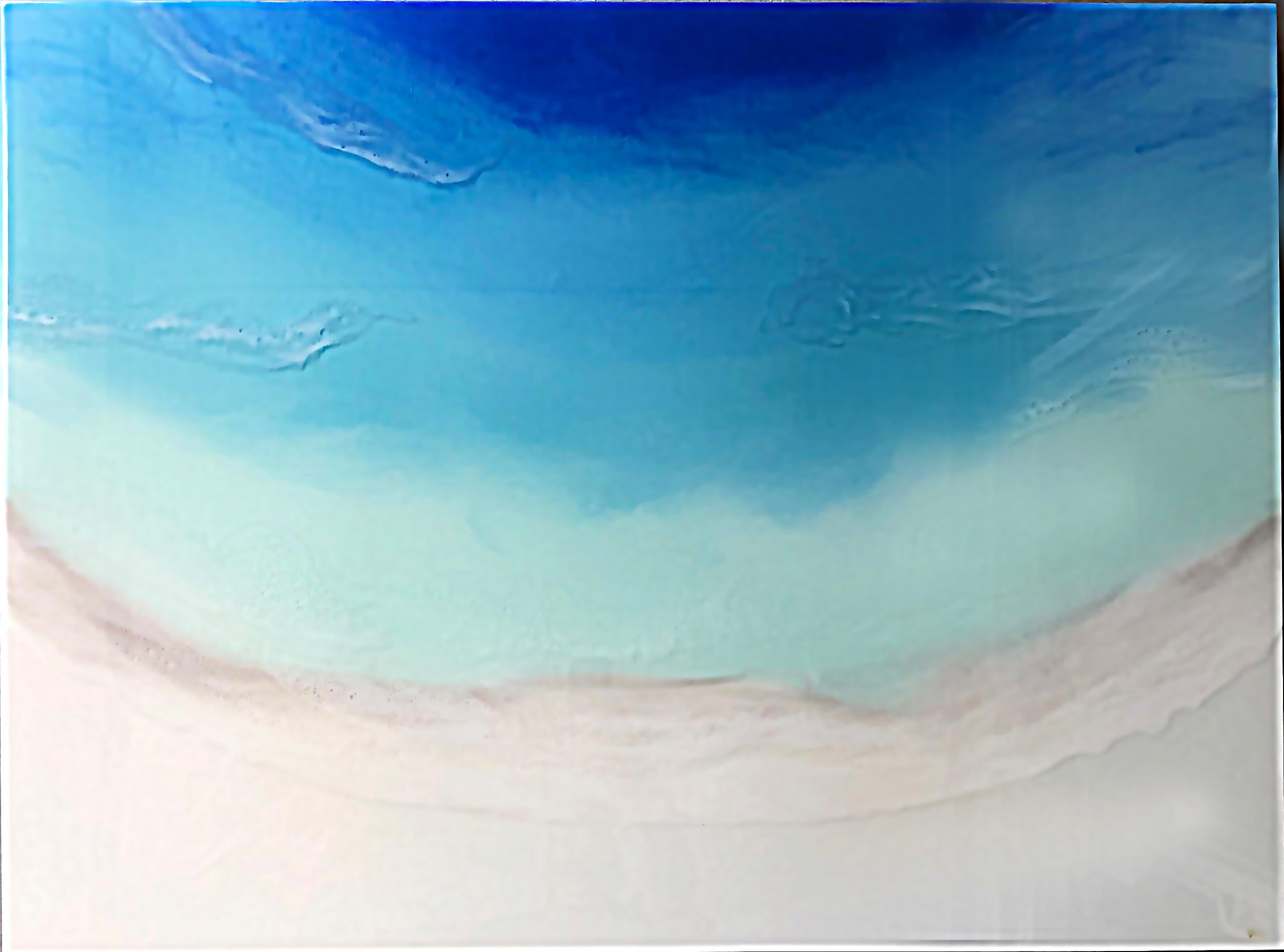 Batik Ocean Scene Paintings by Colombian Artist Alejandra Lopez Florez For Sale