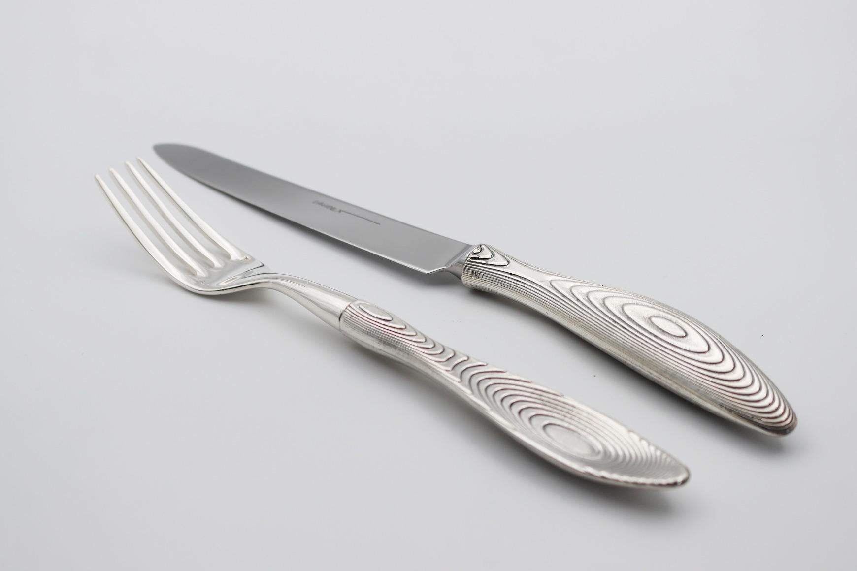 Moderne Ensemble de 2 pièces Stratus en bronze argenté ou bronze doré en vente