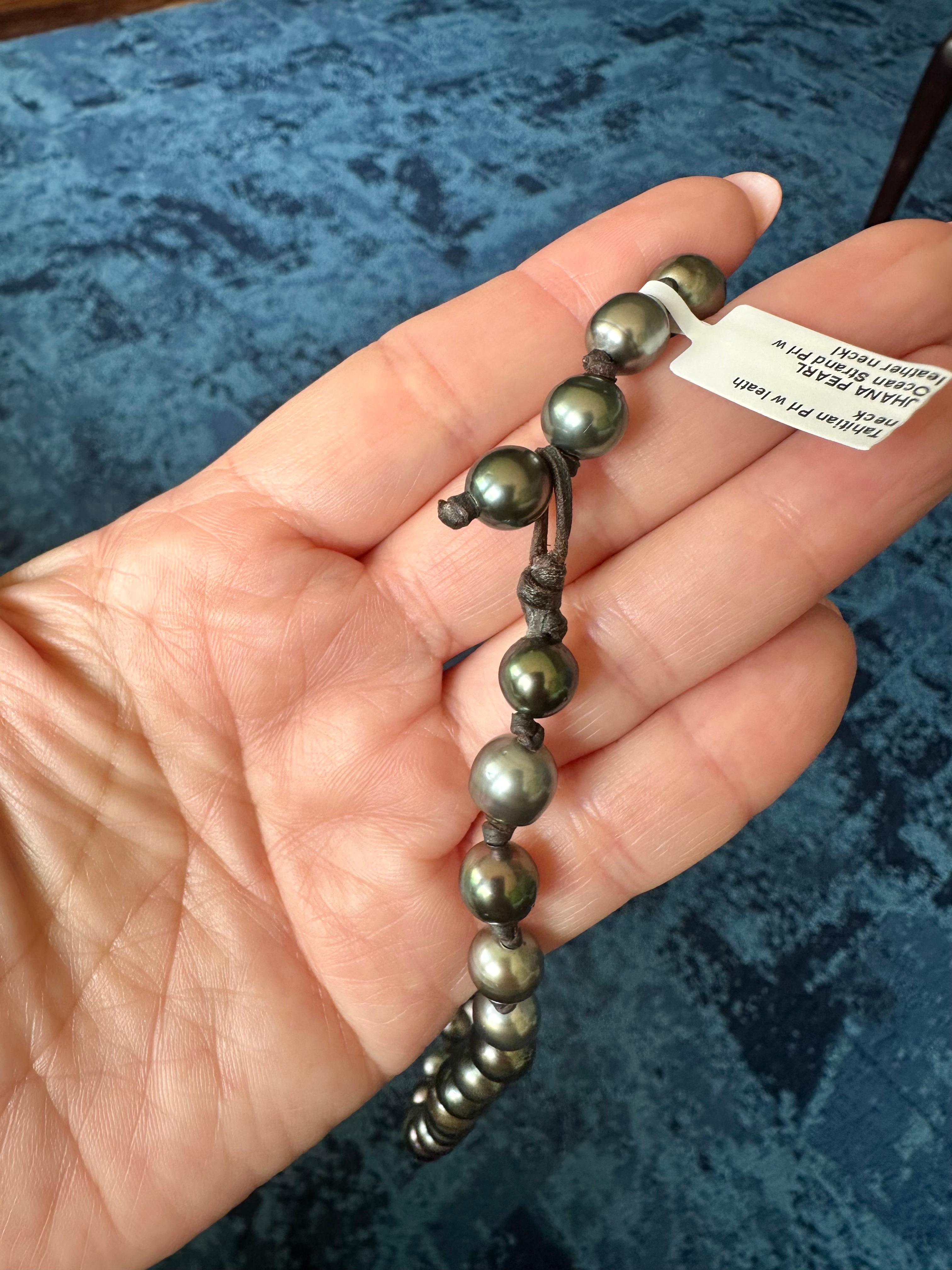 Ocean Tahitian Pearl Strand Necklace In New Condition For Sale In Virginia Beach, VA