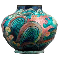 Ozeanwellen-Vase von Camille Fauré