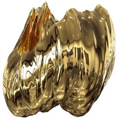 Oceana Bowl Gold Resin Sculpture