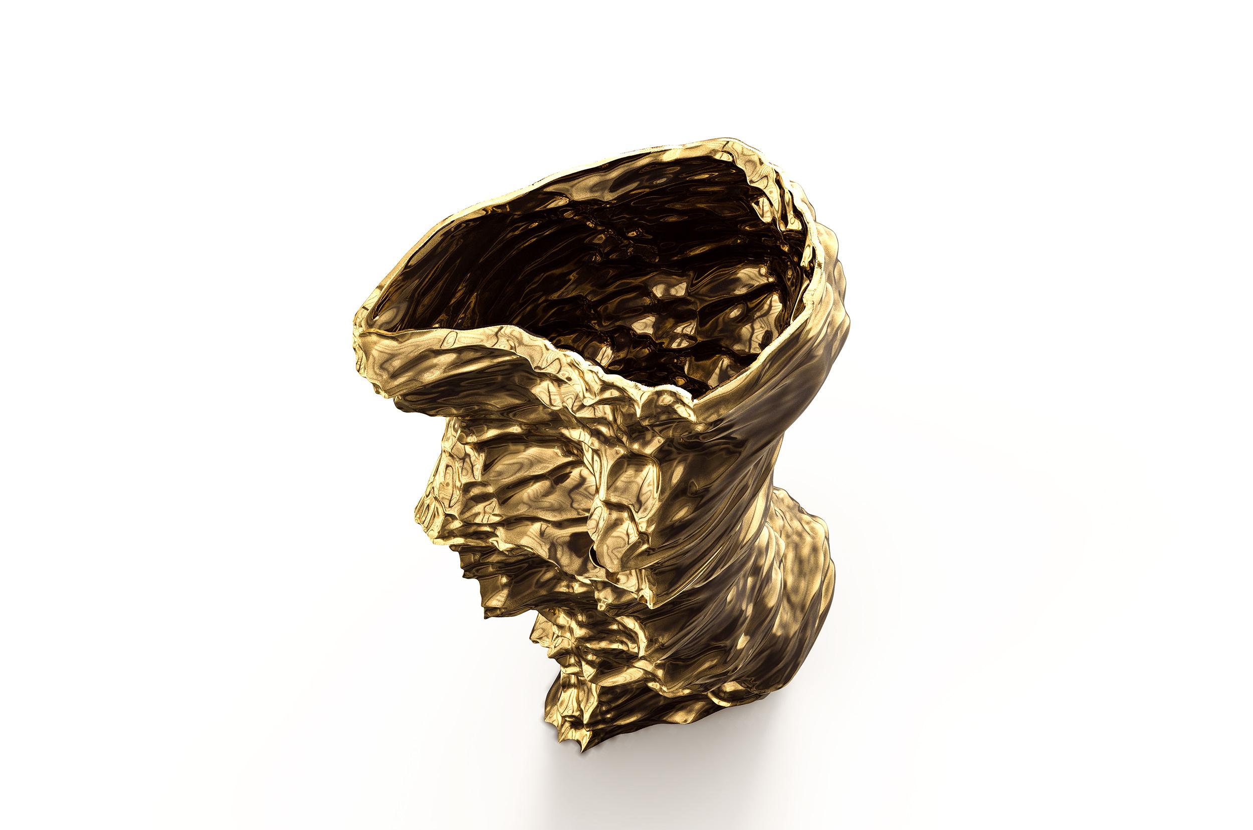 Oceana Eversus Sculpture Chrome Gold For Sale 5