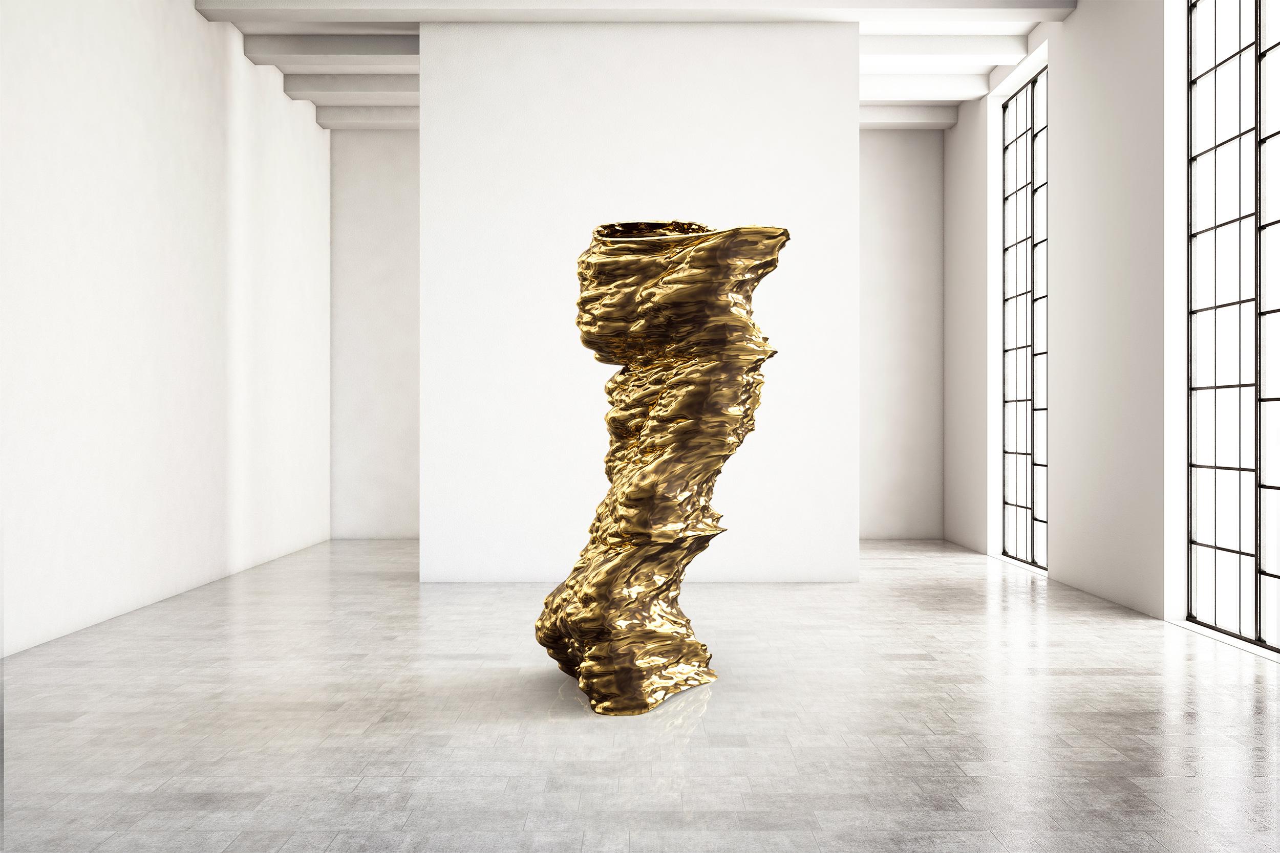 Oceana Eversus Sculpture Chrome Gold For Sale 7