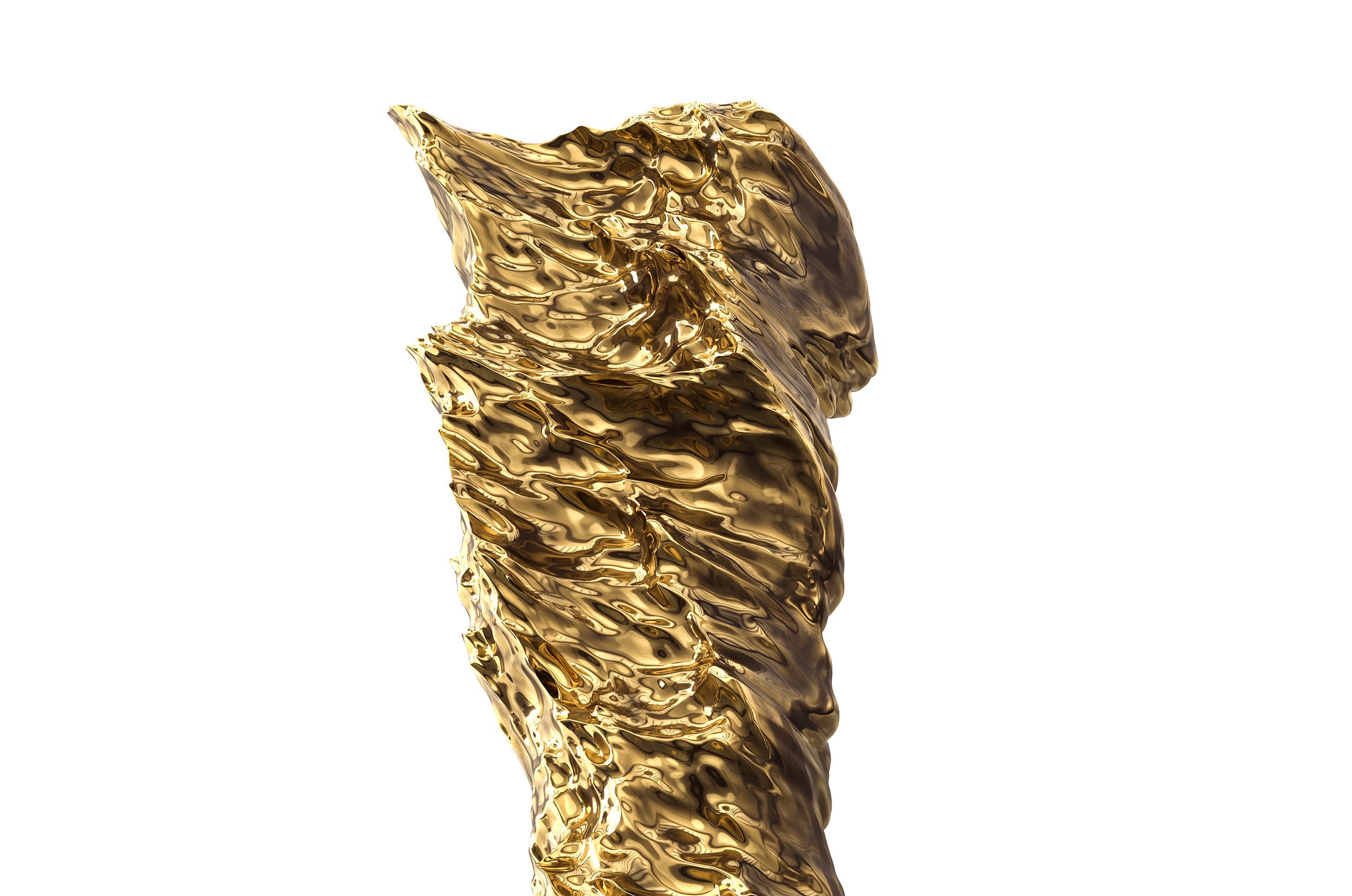 Contemporary Oceana Eversus Sculpture Chrome Gold For Sale