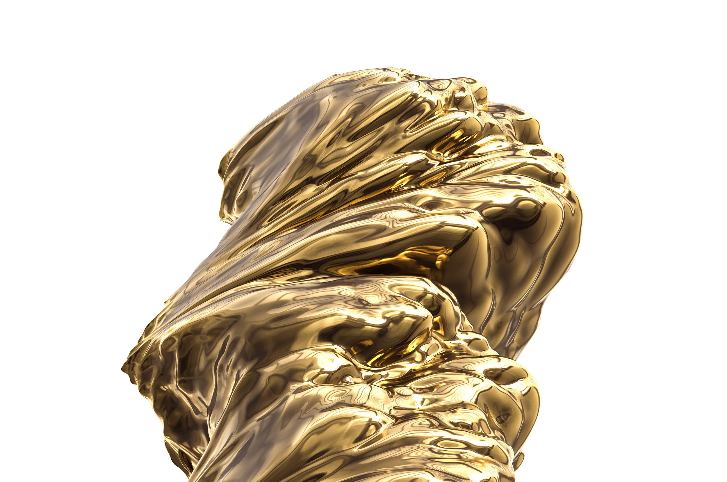 Oceana Eversus Sculpture Chrome Gold For Sale 1