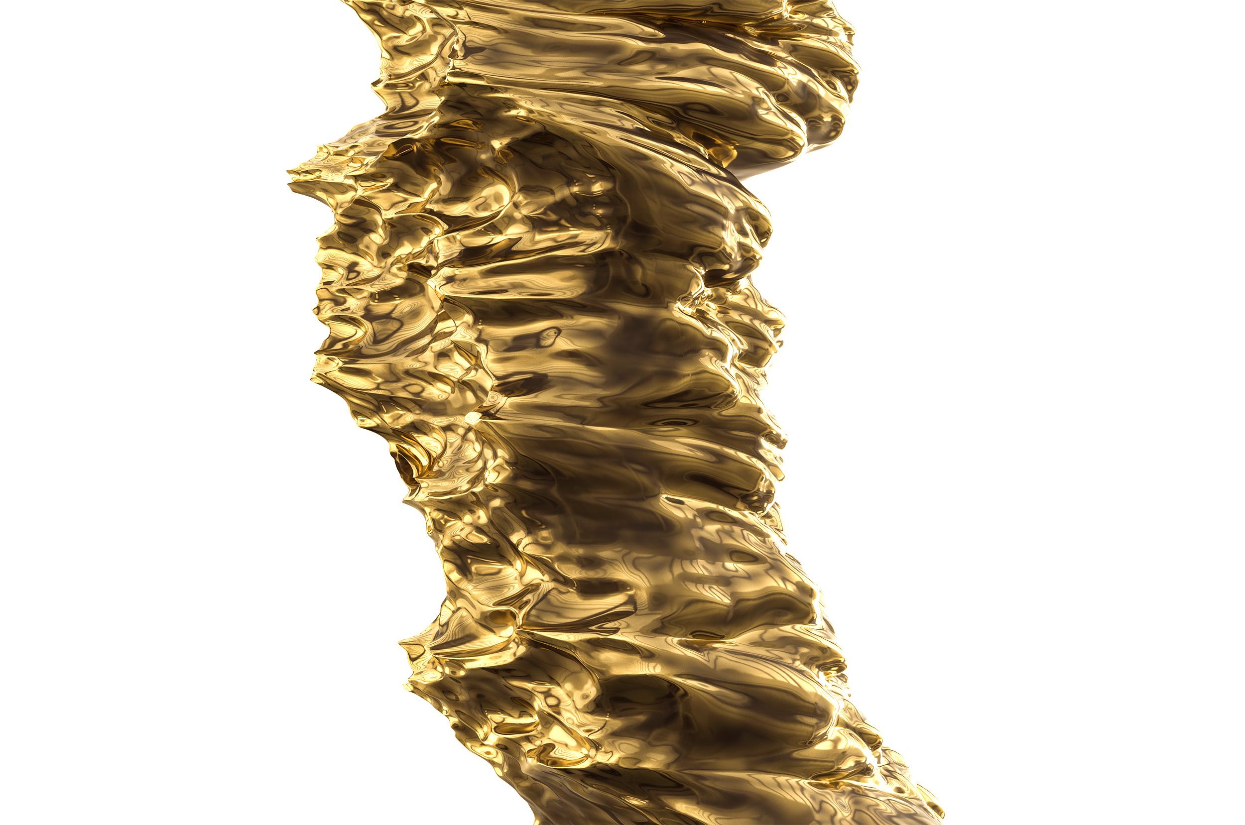 Oceana Eversus Sculpture Chrome Gold For Sale 3