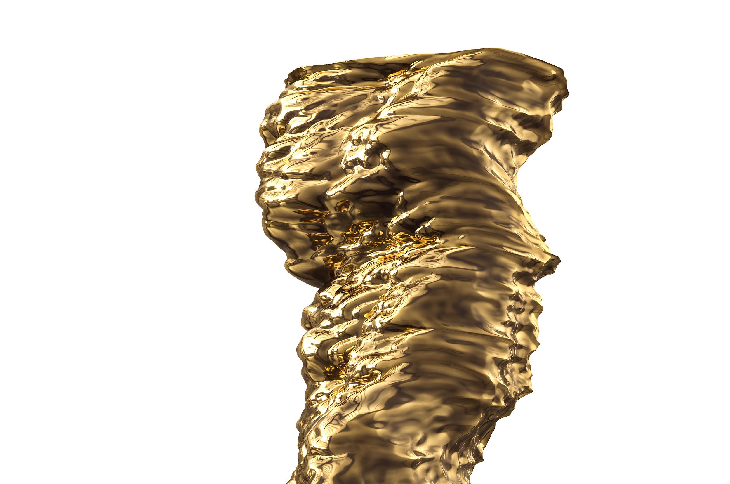 Oceana Eversus Sculpture Chrome Gold For Sale 4