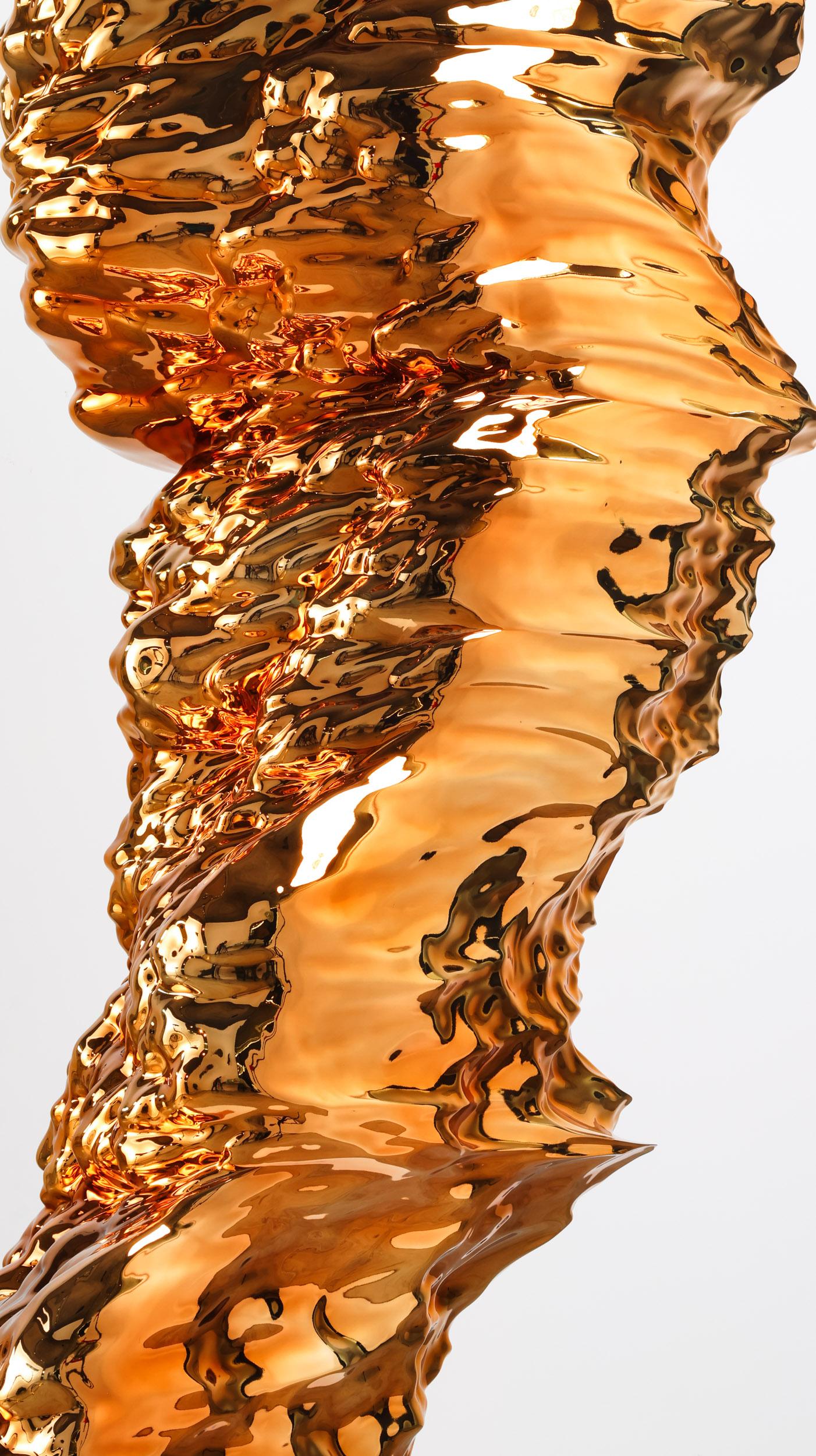 Resin Oceana Eversus Sculpture Chrome Gold For Sale