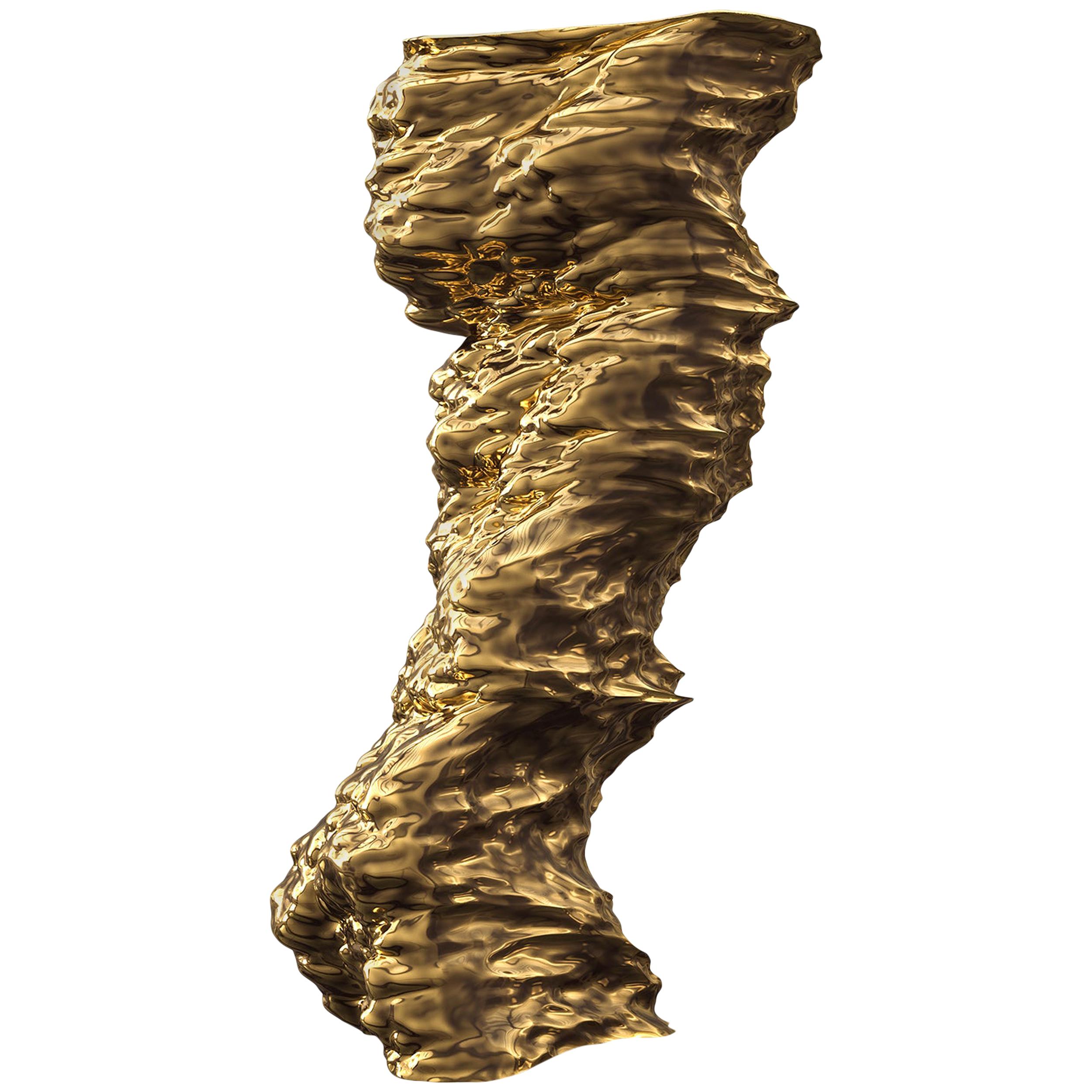 Oceana Eversus Sculpture Chrome Gold For Sale