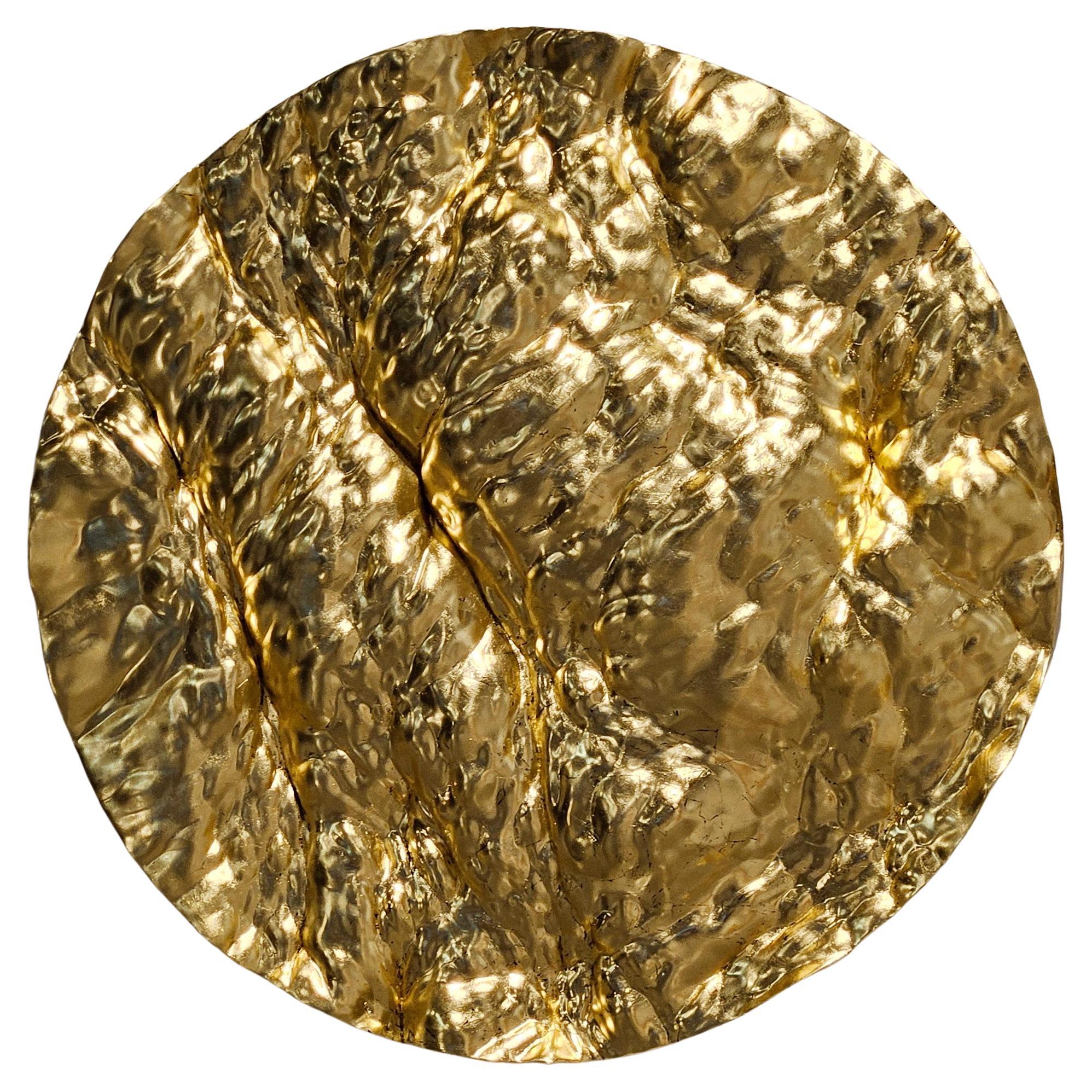 Panneau Oceana feuille d'or doré en vente