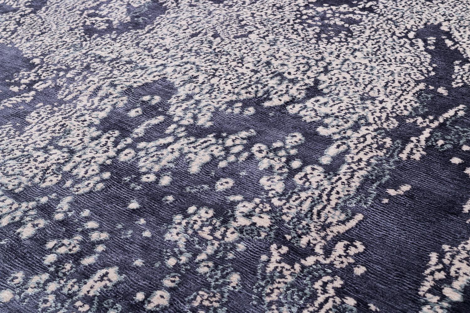 Noué à la main Tapis moderne abstrait aquarium fait à la main par Joseph Carini en vente