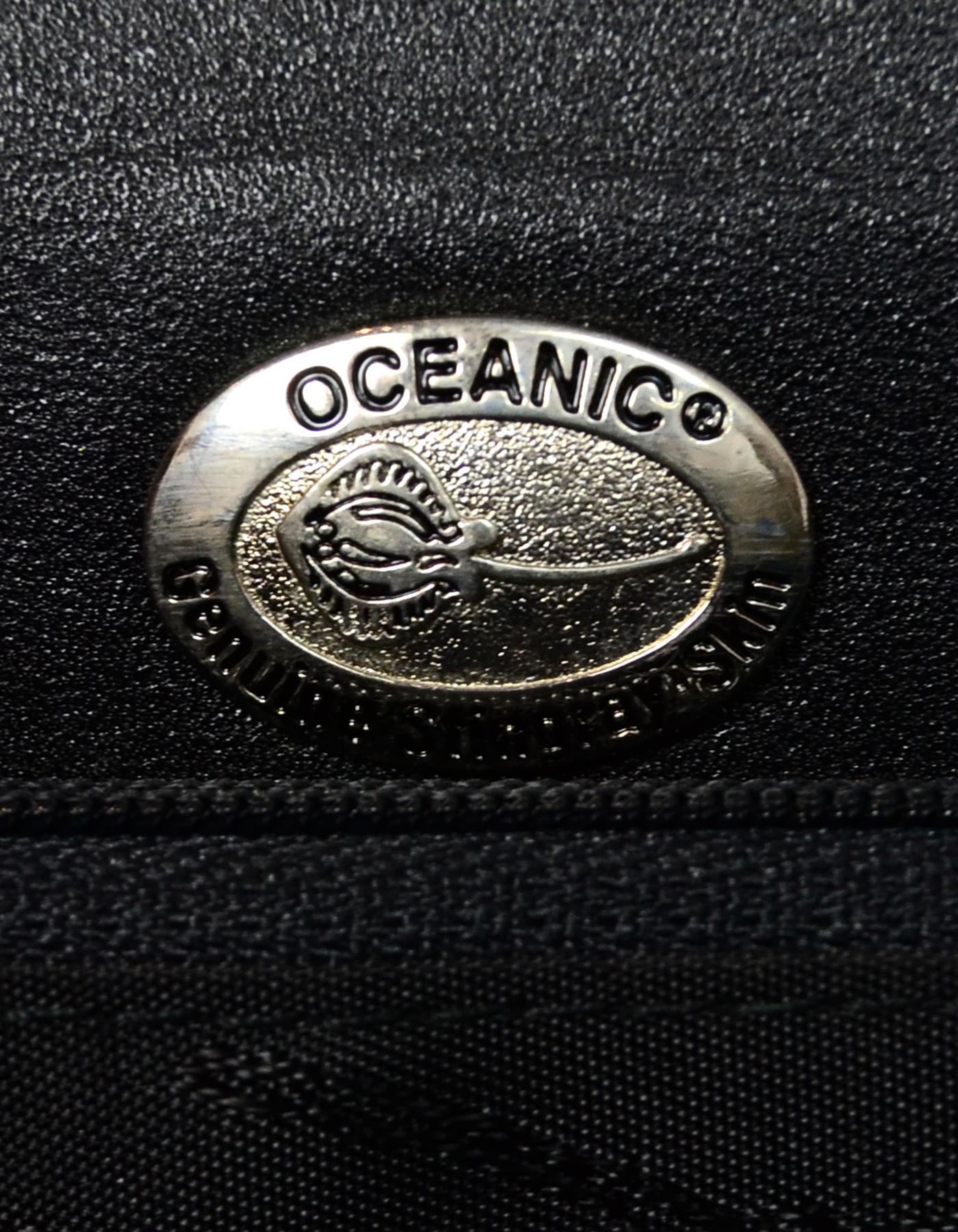 Women's Oceanic Black Stingray Top Handle Bag