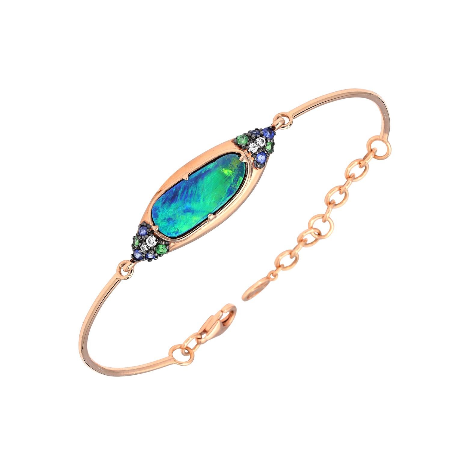 Bracelet océanique en or rose 14 carats de Selda Jewellery