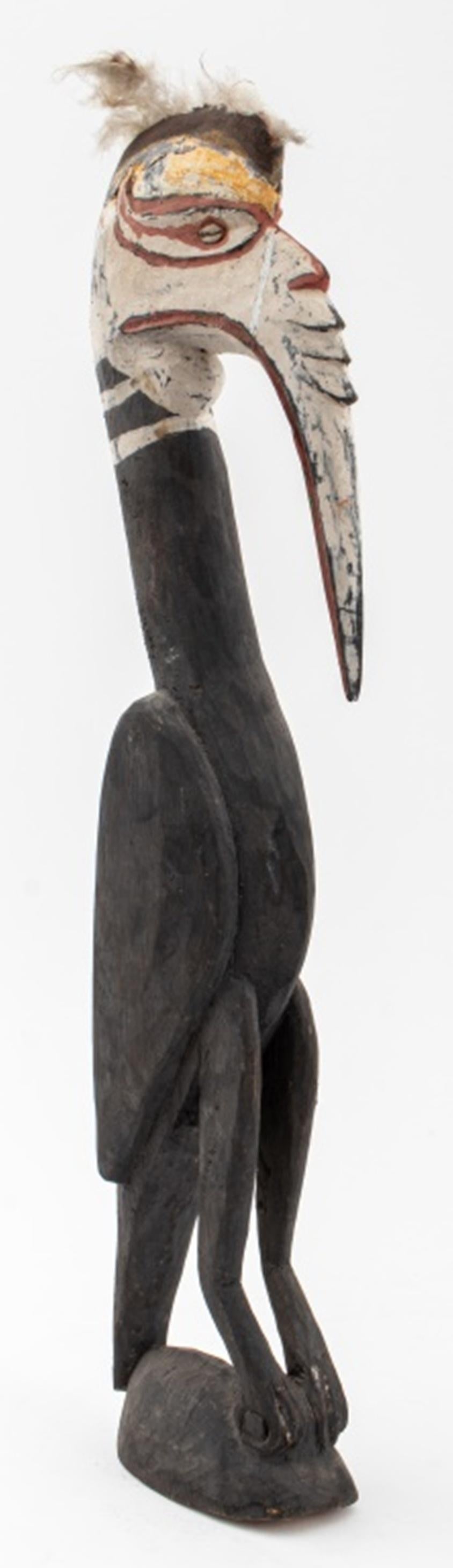 Oceanic Hand-Carved Wood Bird Sculpture In Good Condition In New York, NY