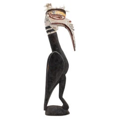 Sculpture d'oiseau océanique en bois sculpté à la main