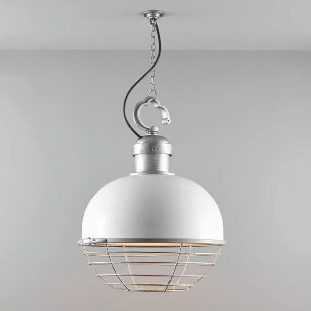 Pendente Oceanic, bianco, grande, Davey Lighting & Original BTC, Regno Unito. in vendita 1