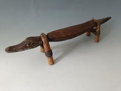 Oceanic Ramu River  Sepik Papua Crocodile headrest Tribal Art Interior Design