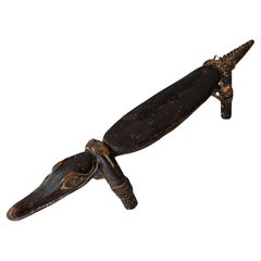 Río Ramu Oceánico  Sepik Papúa Reposacabezas de cocodrilo Tribal Art Interiorismo