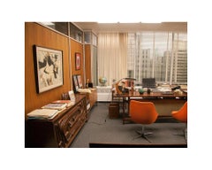Oceanic Sculpted Walnut Wall Mirror by Pulaski Furniture Co., circa 1969