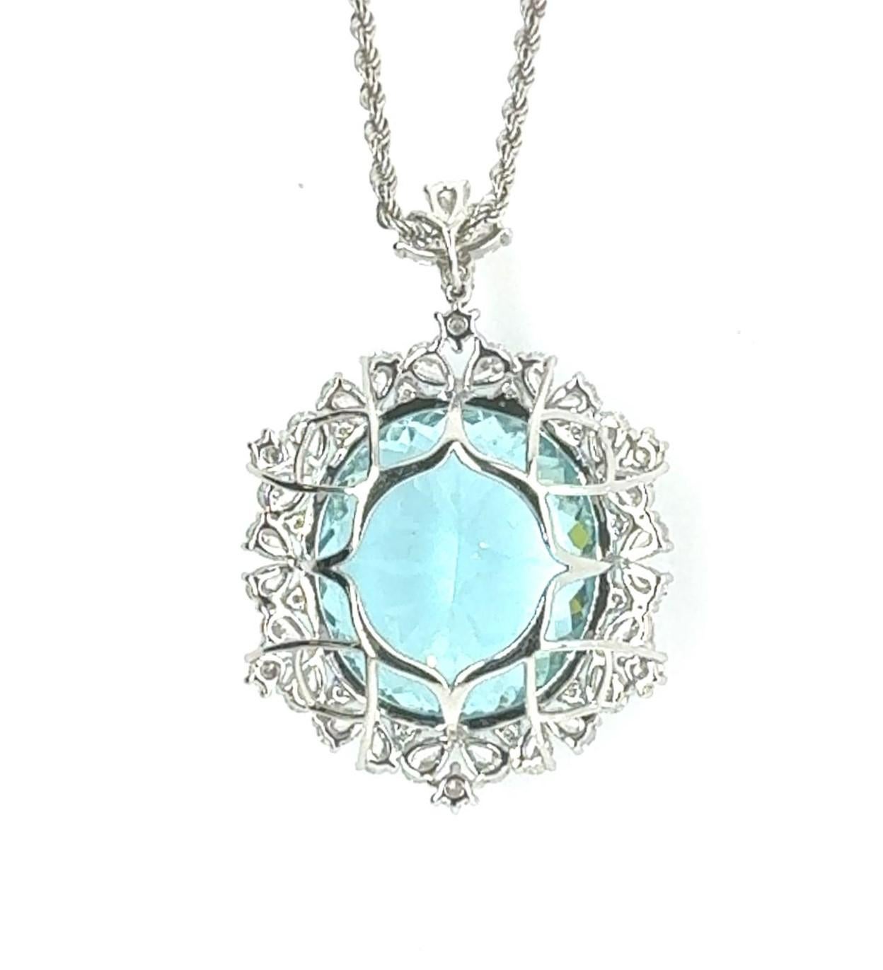 Edelstein
Paraiba: 54,73 Karat
Zertifizierter lupenreiner Diamant D: 3,70 Karat
Zertifikat: AGL

       Tauchen Sie ein in die bezaubernde Schönheit des Oceanic Splendor Paraiba-Anhängers, einem exquisiten Symbol für Seltenheit, Wert und zeitlose