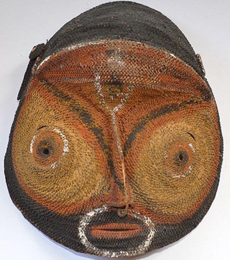 Papua New Guinean Oceanic Tribal Art Old Ambelam Yam Mask Papua, New Guinea