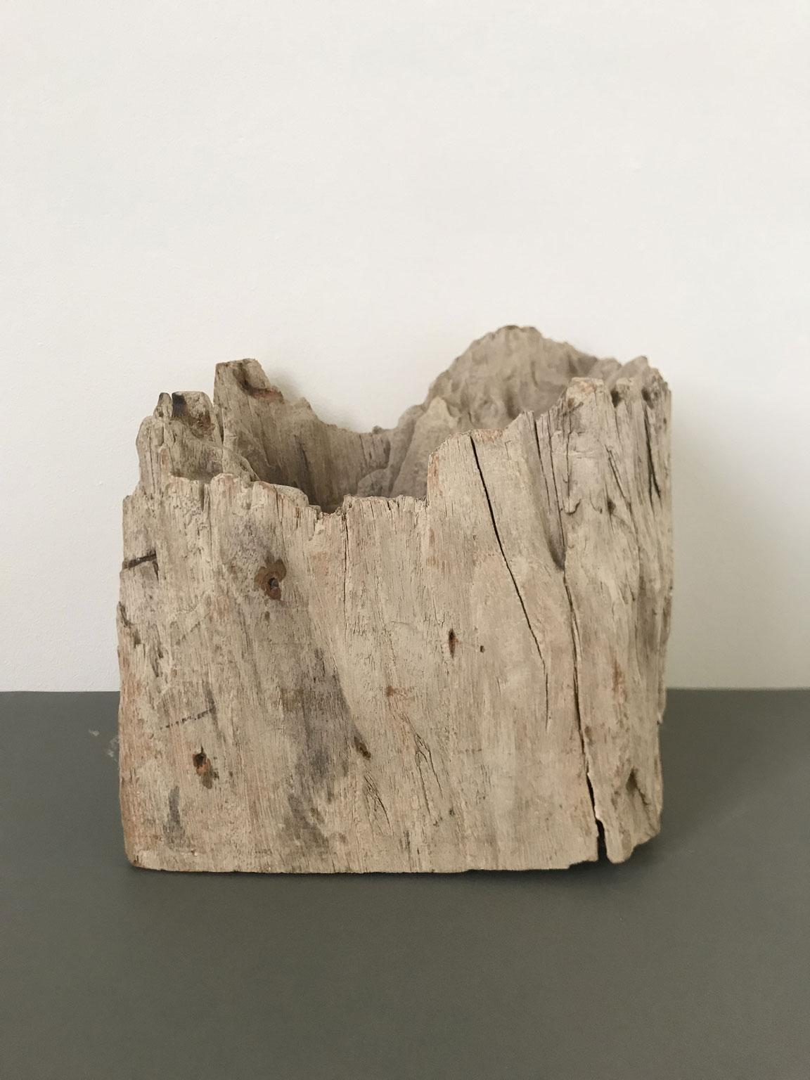 Handgeschnitzte abstrakte Skulptur oder Briefbeschwerer aus Naturholz, Organische Moderne im Angebot 11