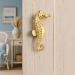 Oceano Manarola - seahorse brass knob