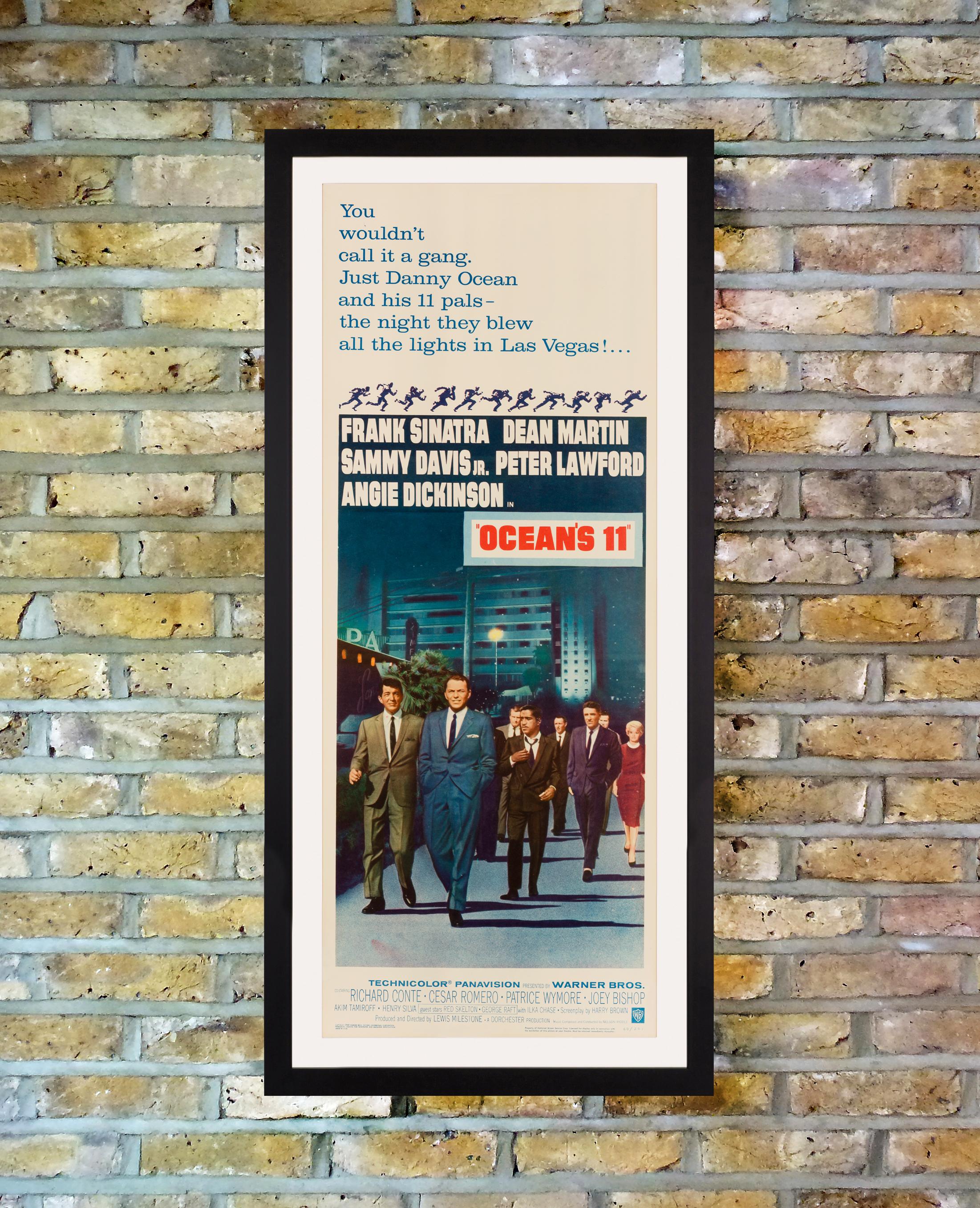 Frank Sinatra, Dean Martin und Sammy Davis Jr. strahlen auf diesem seltenen Plakat für den 1960 erschienenen Film 