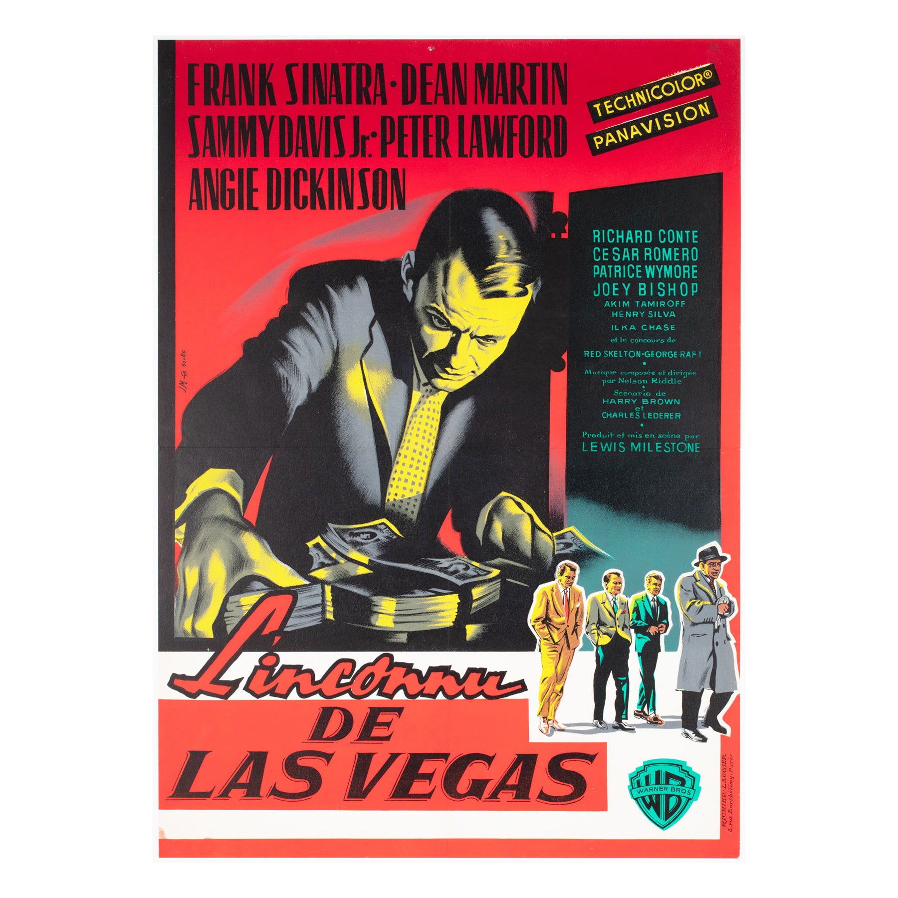 Ocean's Eleven 1960 Französisch Moyenne Film Poster, Jean Mascii