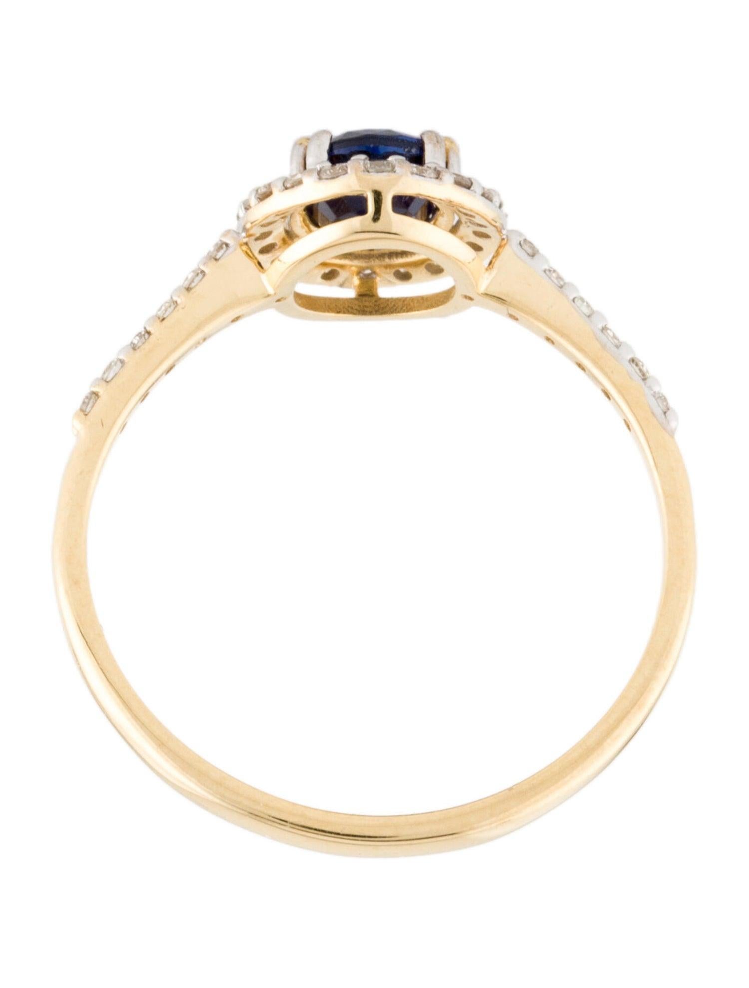 14K Saphir & Diamant Cocktail-Ring - Größe 7 - Luxuriöser Statement-Schmuck im Zustand „Neu“ im Angebot in Holtsville, NY