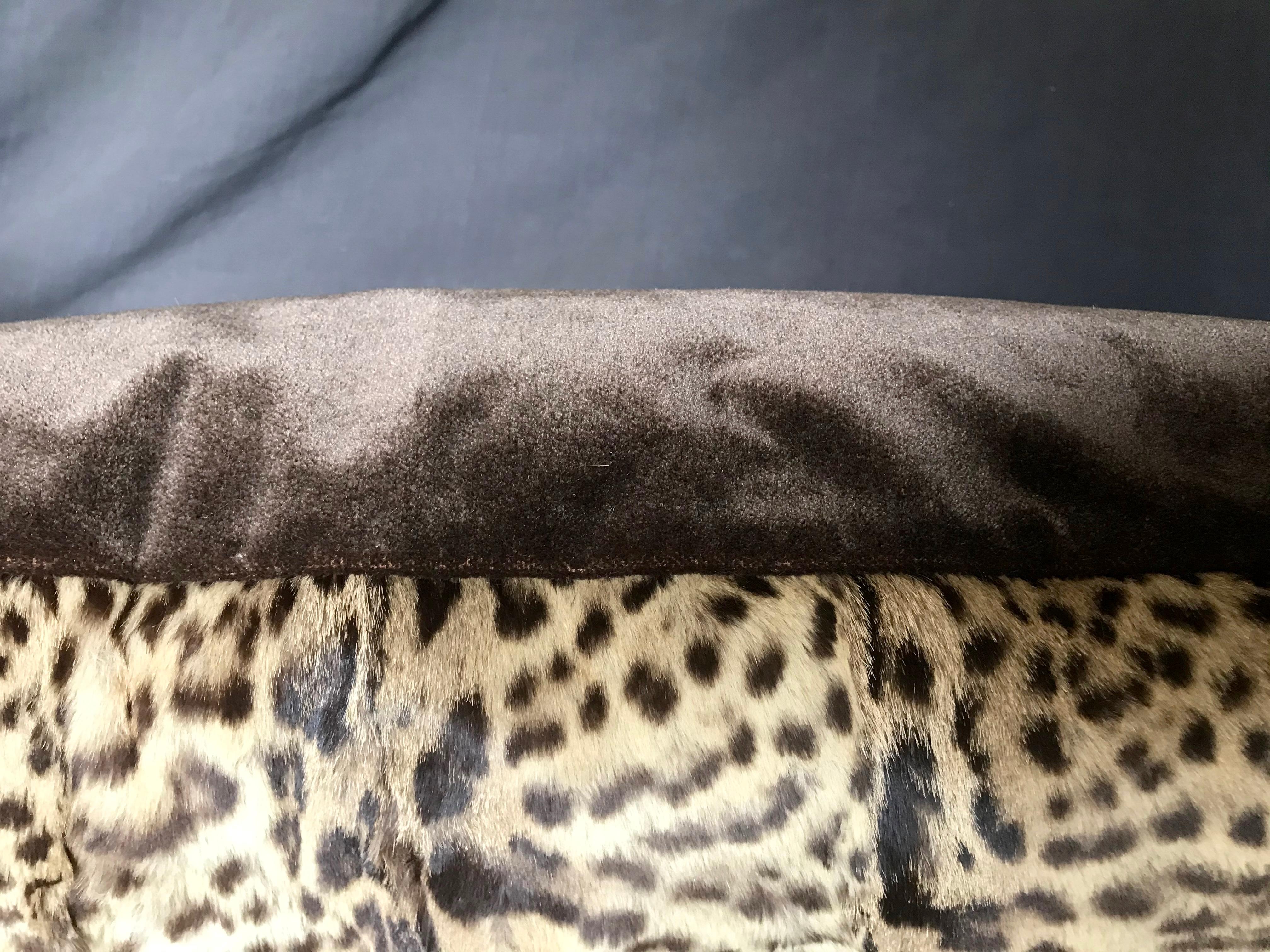 American Ocelot and Fortuny Silk Velvet Pillow