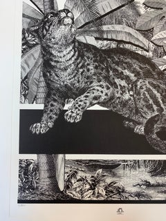 Italian handmade limited edition print  "Black & Wild" Collection